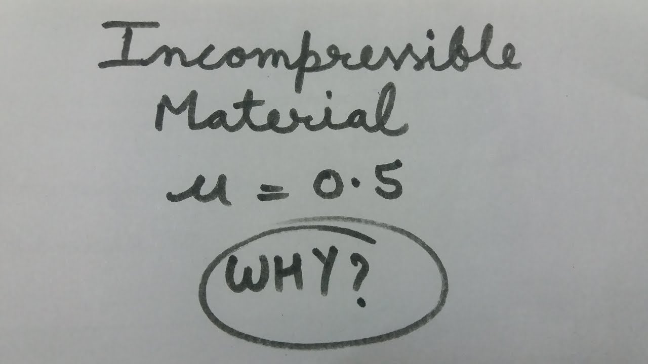Poisson ratio 0.5 for an incompressible material-WHY