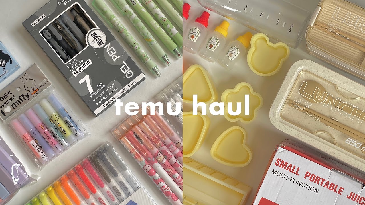 huge back to school temu haul 🌼✏️ cute stationery, travel, accessories & more