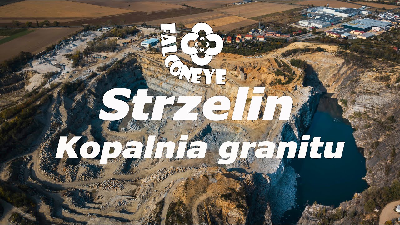 Strzelin Kopalnia granitu Kamieniełom ESY 2018 4K dron