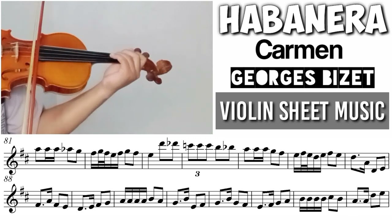 Free Sheet || Habanera - Carmen || Violin Cover With Sheet Music
