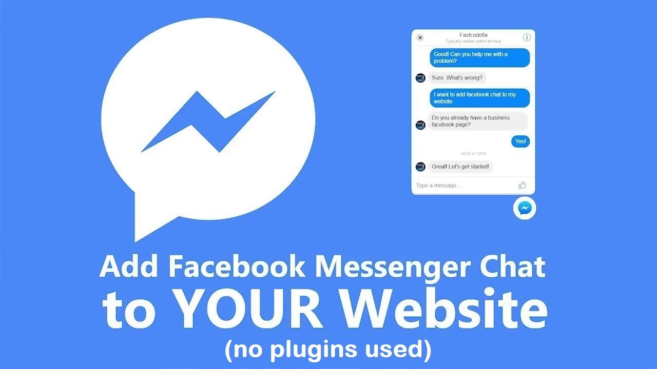 I added Facebook live chat to my Customer Support website (no plugin needed)!