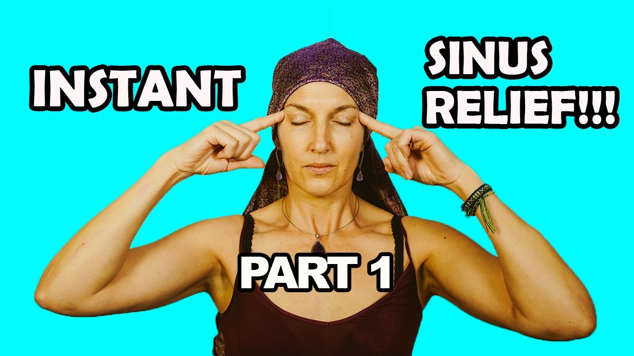 How to relieve sinus pressure and sinus pain with self massage (INSTANT!)