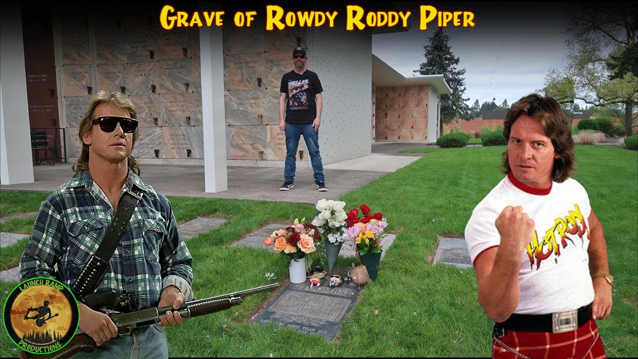 Famous Grave: Rowdy Roddy Piper Professional WWF WCW Wrestler | They Live Tribute | Tigard Oregon