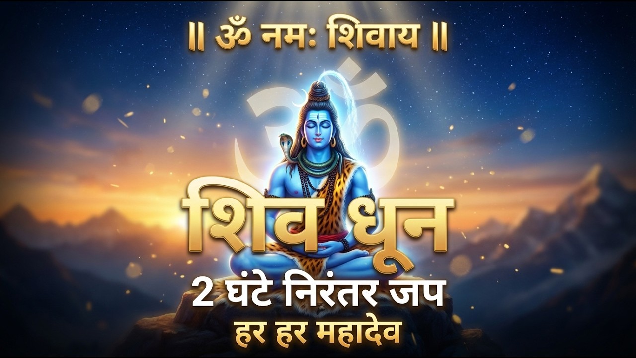 ॐ नमः शिवाय धून  | 2 घंटे निरंतर शिव मंत्र जप | हर हर महादेव | Powerful Meditation Chant