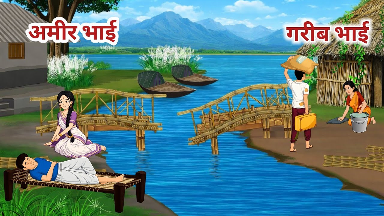 अमीर भाई का घमंड और गरीब भाई कि किस्मत | दोनों भाइयों का वटबारा | Hindi Kahani | Moral Story Cartoon