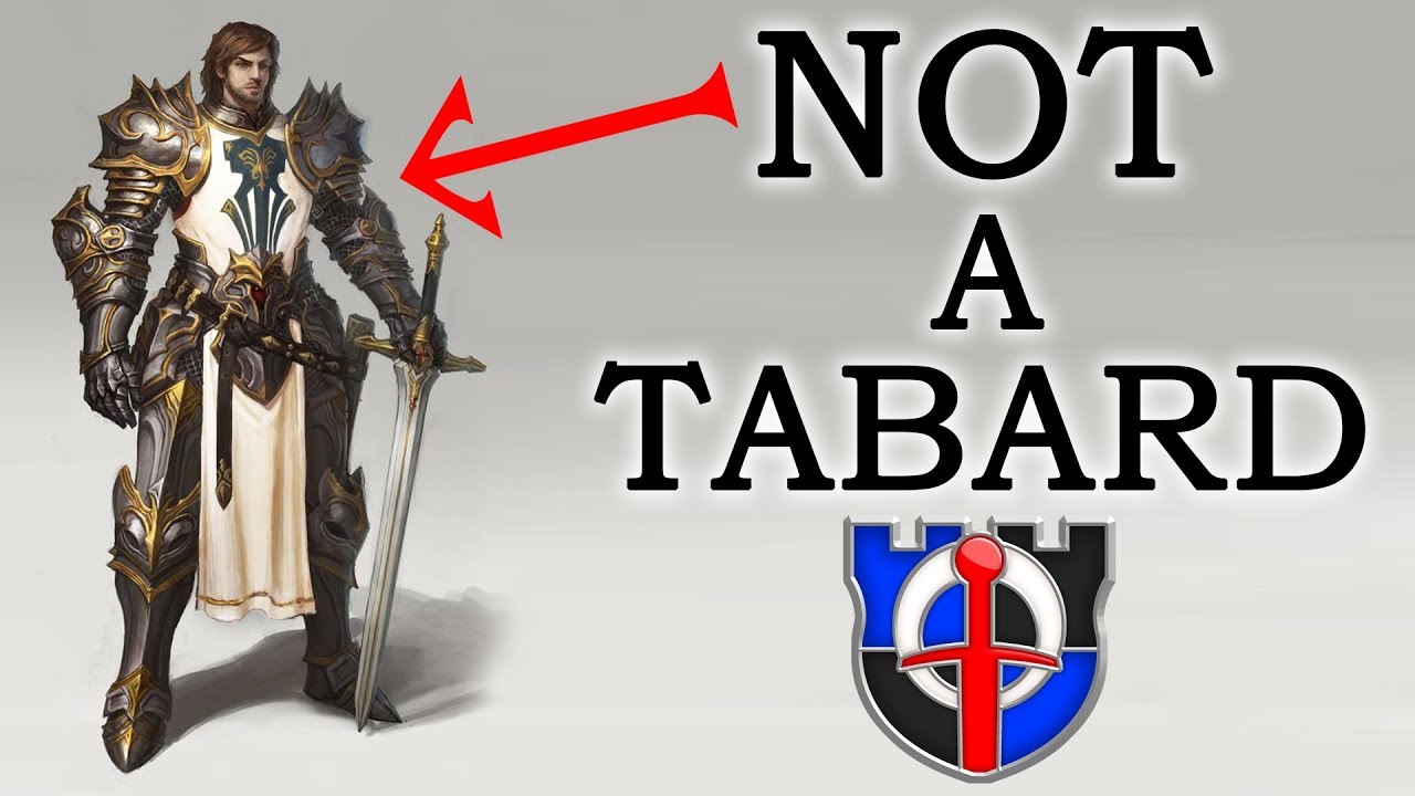 The historical origin of the Paladin crotch flap, NOT A TABARD!