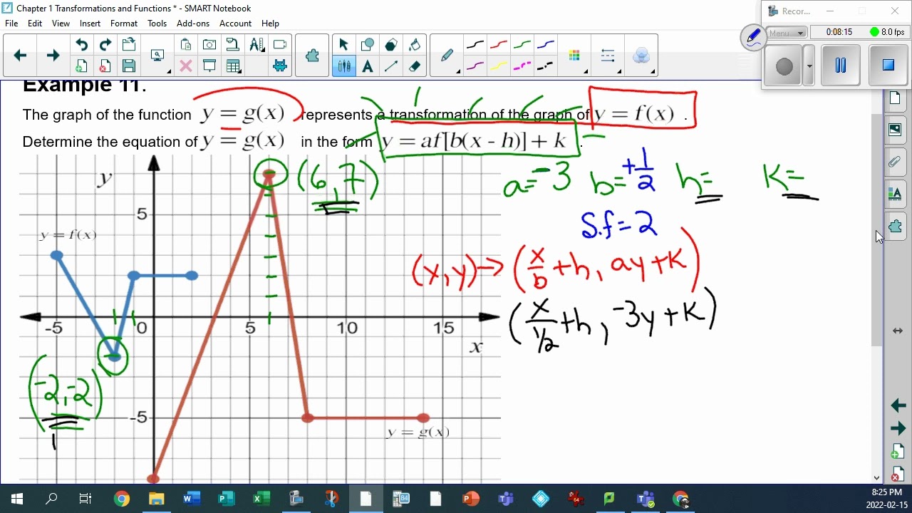 1 3 11 Determining the Transformation Equation from 2 Graphs