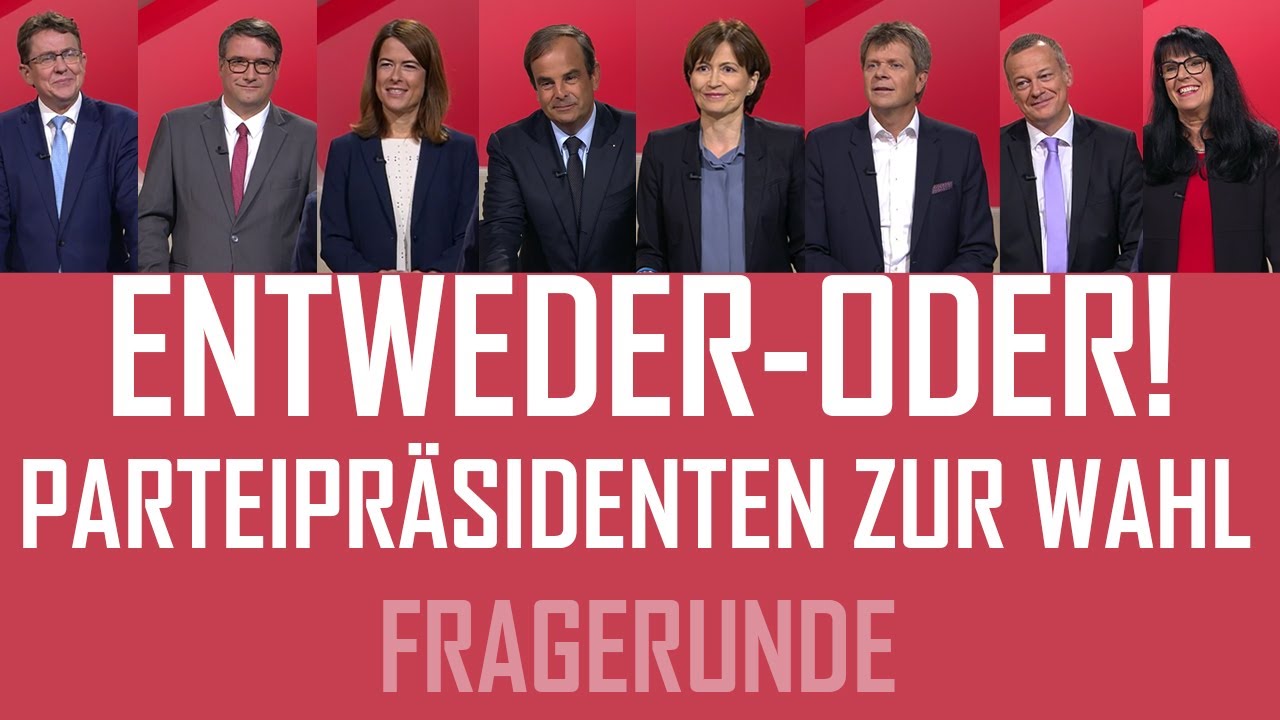 Entweder-Oder! Parteipräsidenten zur Wahl | Fragerunde | 30.09.2019
