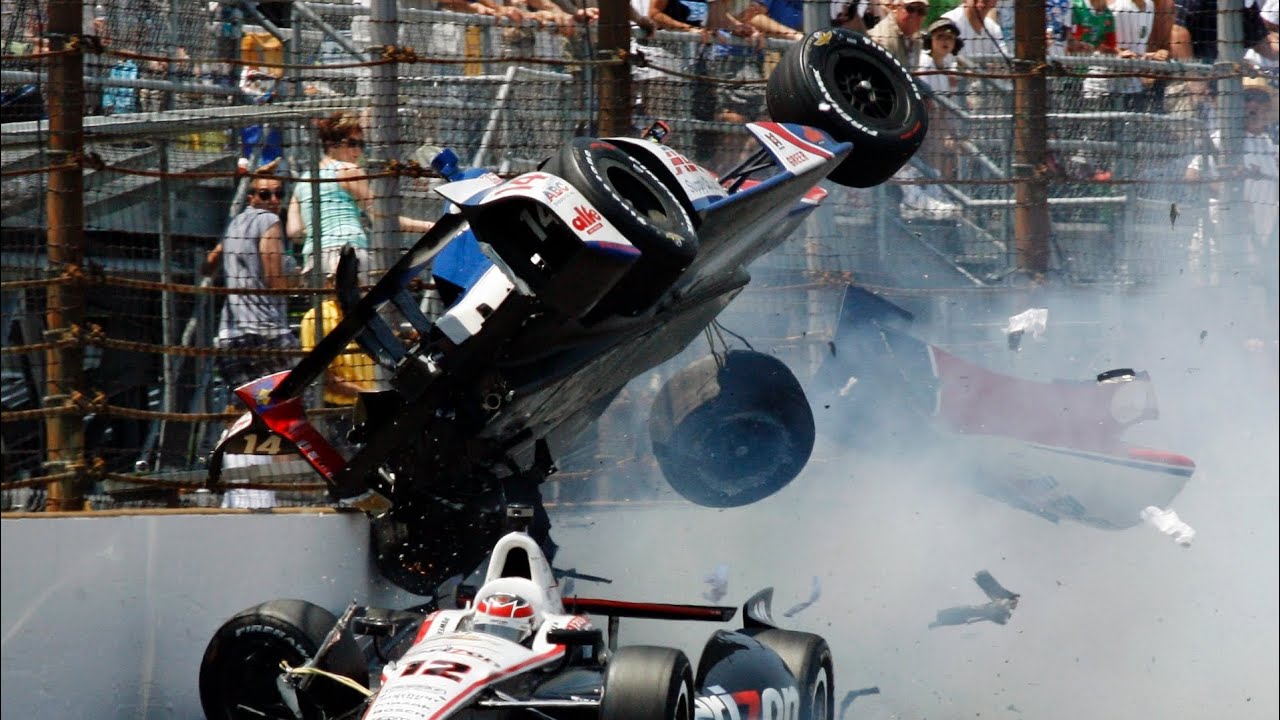 2012 Mike Conway airborne crash @ Indianapolis