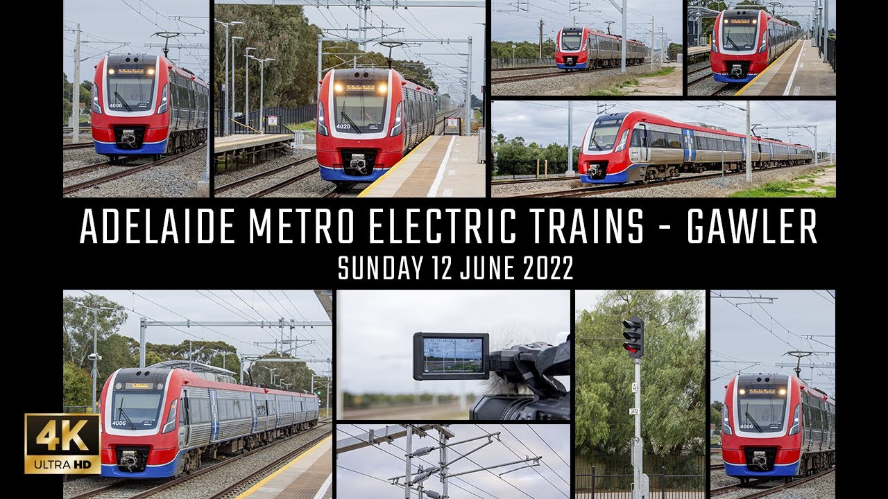Adelaide Metro Electric Trains on the Gawler Line 12/6/22