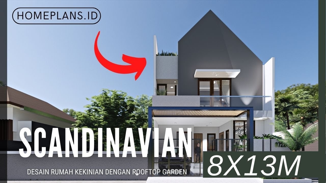 Scandinavian style house with a cool rooftop on 8x13m land [code 072D]