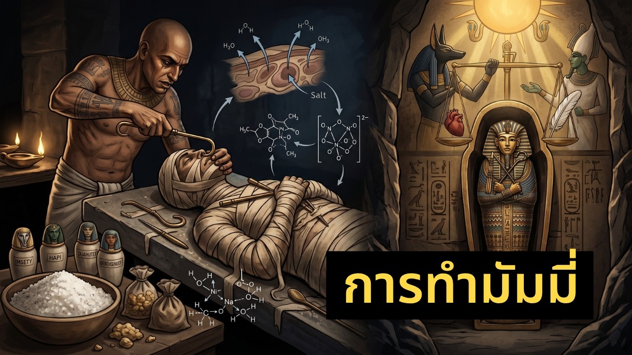 การทำมัมมี่ : ถอดรหัสหัวใจและสมอง ผ่านกลไกเคมีอียิปต์โบราณ