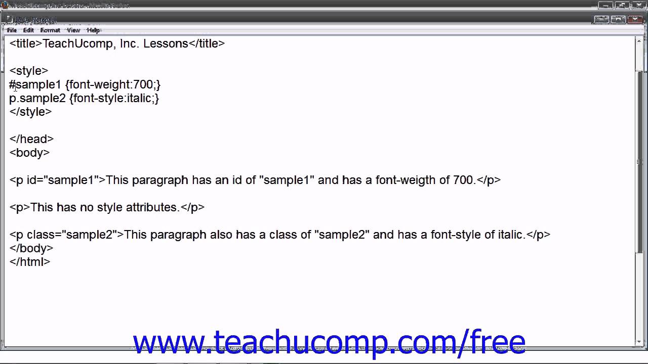 HTML5 and CSS3 Tutorial Emphasizing Text (Bold and Italic) Training Lesson 15.1