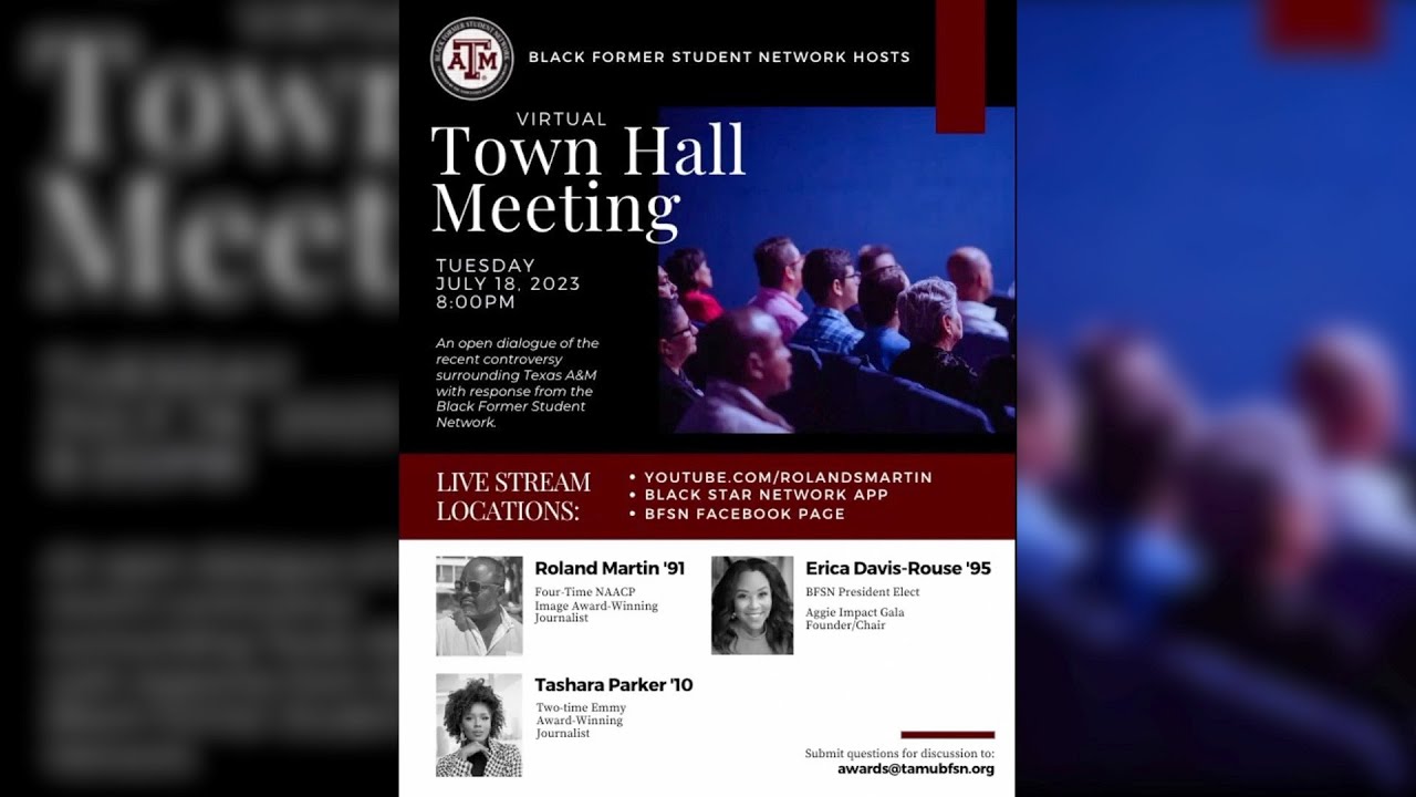 Texas A&M Black Former Student Network Virtual Town Hall Meeting