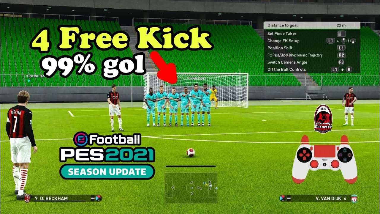 PES 2021 Free Kick Tutorial - 4 Tendangan Bebas Mudah Dipelajari