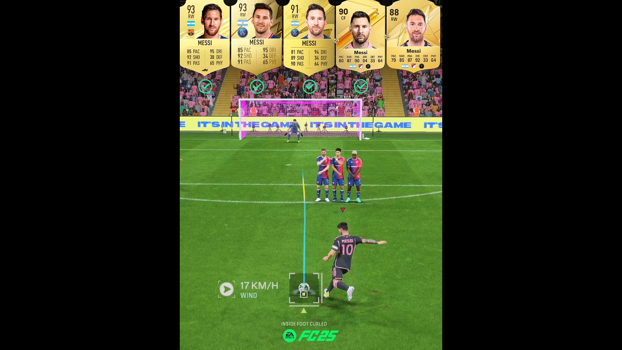 Messi Free Kicks Evolution From FIFA 21 To FC 25🐐