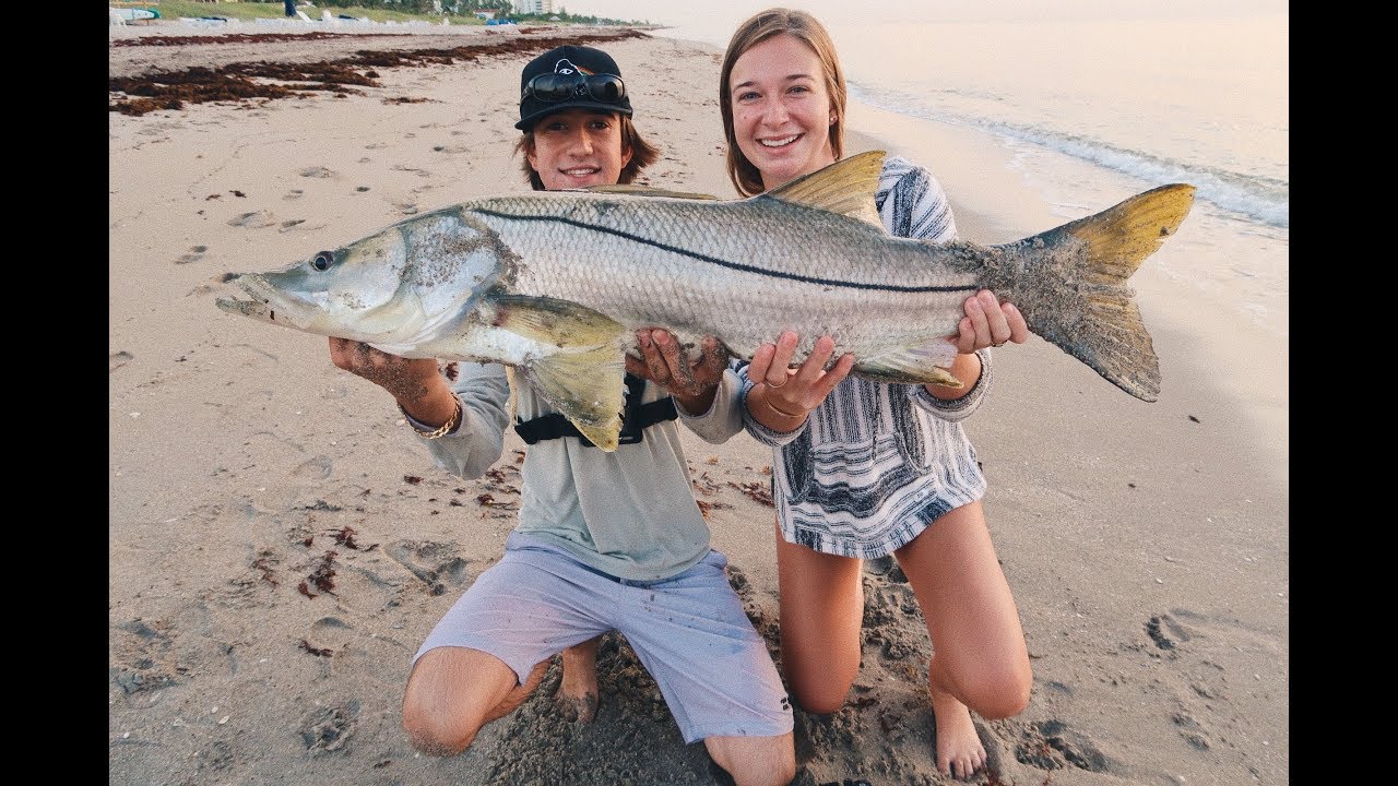 GIRL Catches MONSTER SNOOK! |Drone Fishing