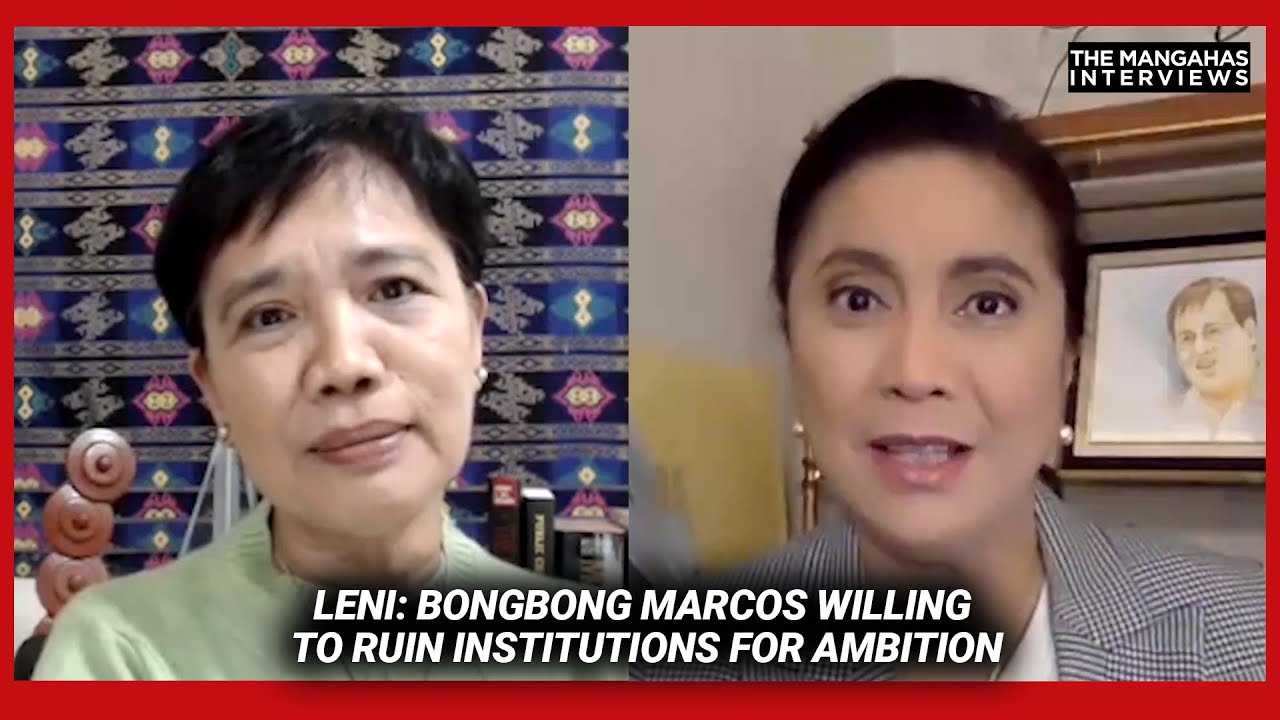 Leni: Bongbong Marcos willing to ruin institutions for ambition | GMA News Feed