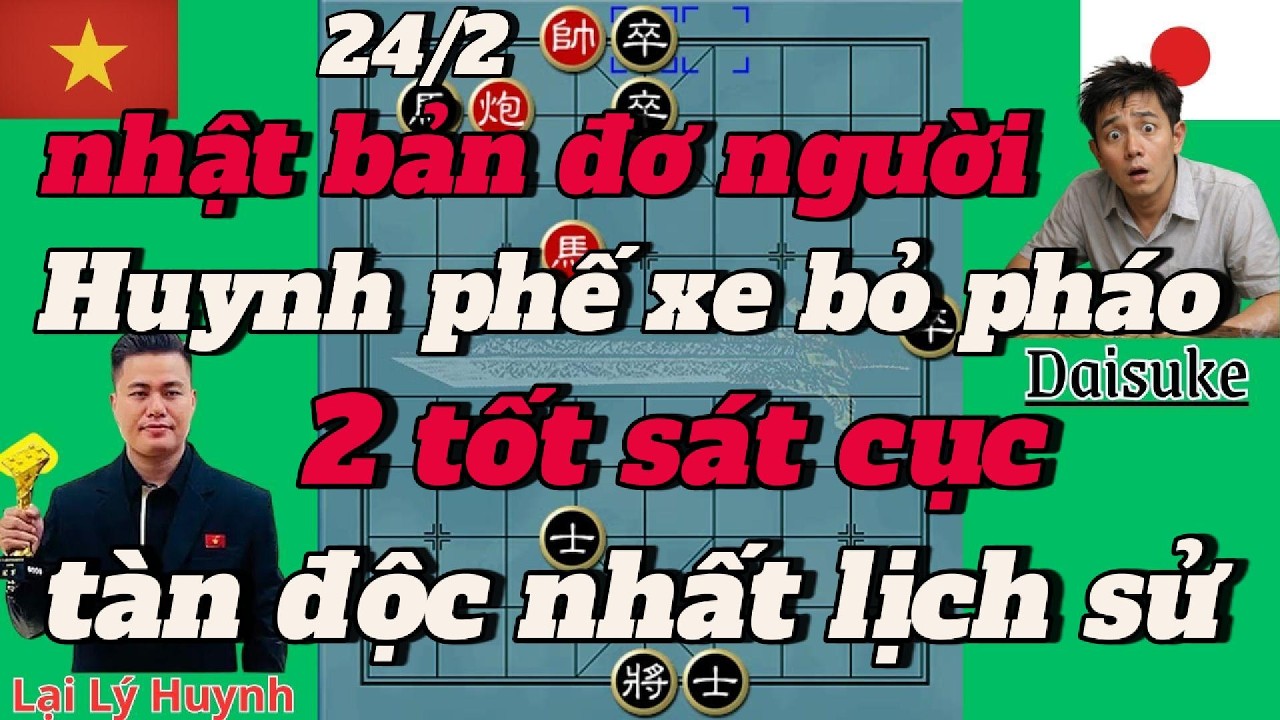 Nhật bản đơ người ,Huynh phế xe bỏ pháo ,2 tốt sát cục tàn độc nhất lịch sử