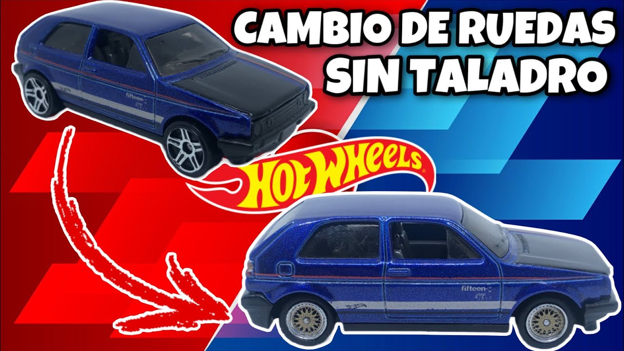 Como cambiar las ruedas de un Hot Wheels sin taladro / Custom con Sharpie