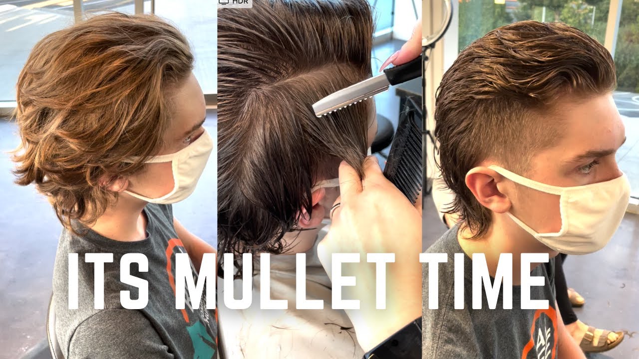 How to Cut a Mullet - mens haircutting tutorial unisex hair before and after