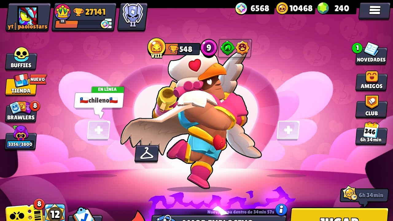 Jugan el evento de san Valentín en brawl stars pt2