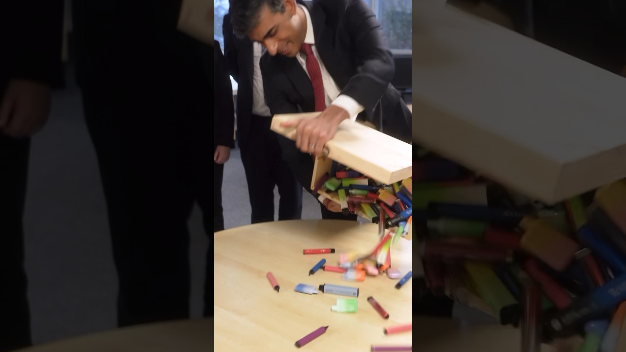 WATCH: Rishi Sunak brings vapes to school&hellip;