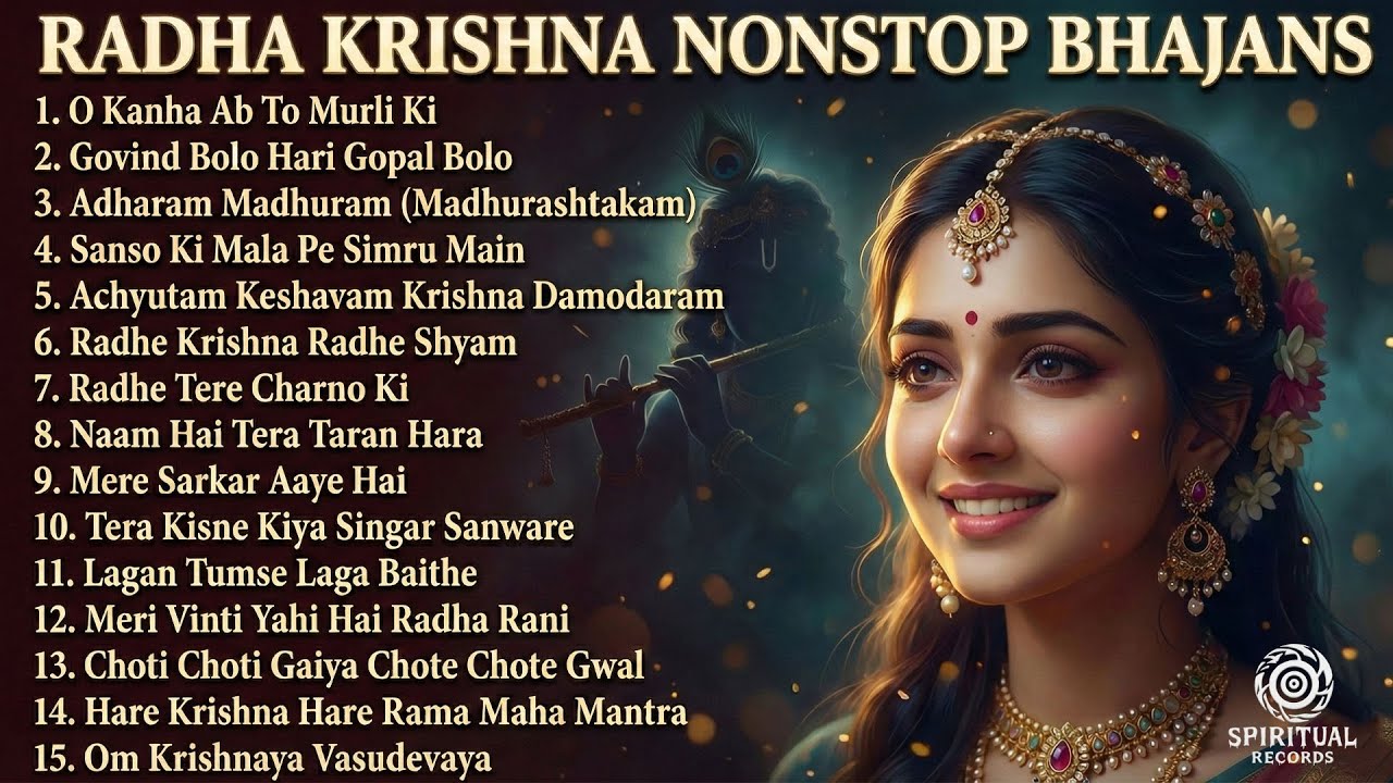 Nonstop Morning Bhajans | Top Radha Krishna Bhakti Songs 2025  | Calm Mind & Devotion
