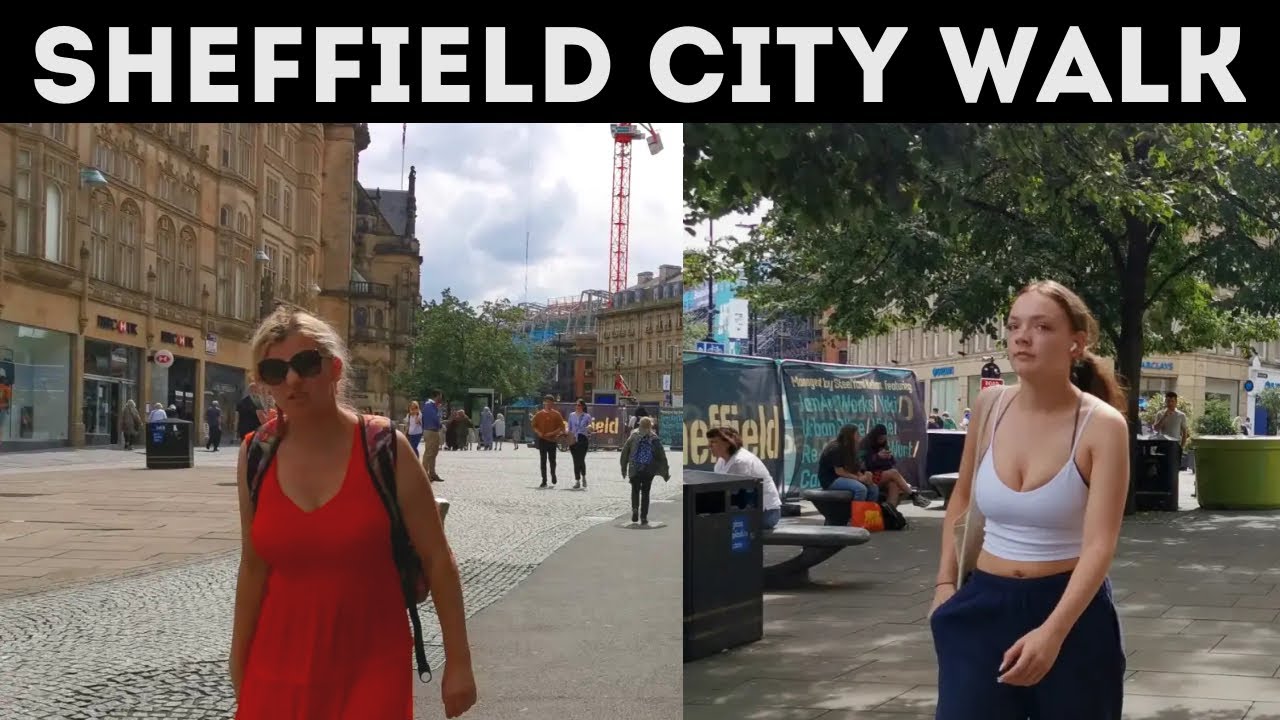 SHEFFIELD City Centre Walking Tour | Sheffield, South Yorkshire 4k City Walk