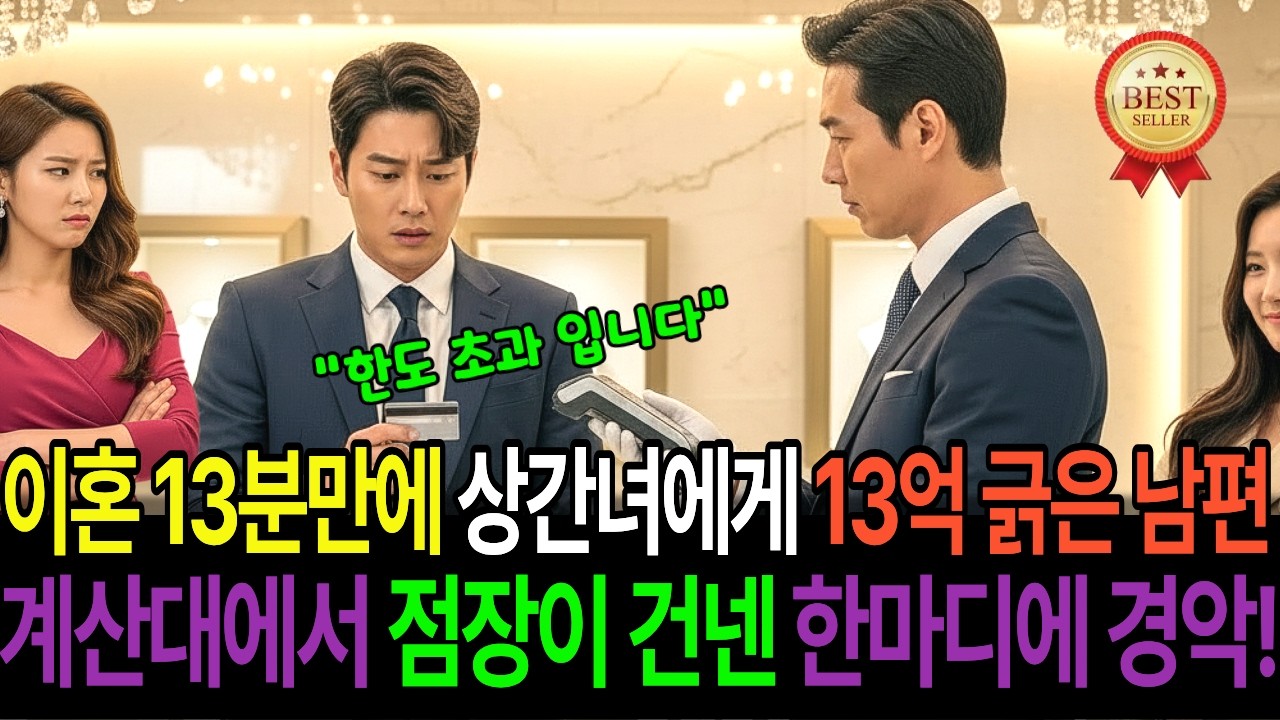 이혼 10분 만에 상간녀에게 백화점에서 13억 긁은 남편, 계산대에서 점장이 건넨 한마디에 경악한 이유 ㅣ듣는사연ㅣ사이다사연ㅣ듣는라디오ㅣ시니어사연ㅣ