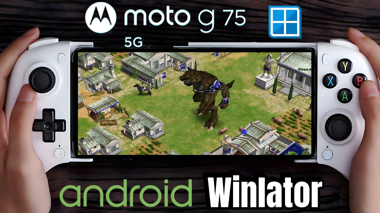 Moto G75 Snapdragon 6 gen 3 Test Age Of Mythology Extended Edition HD PC en Android con Winlator 