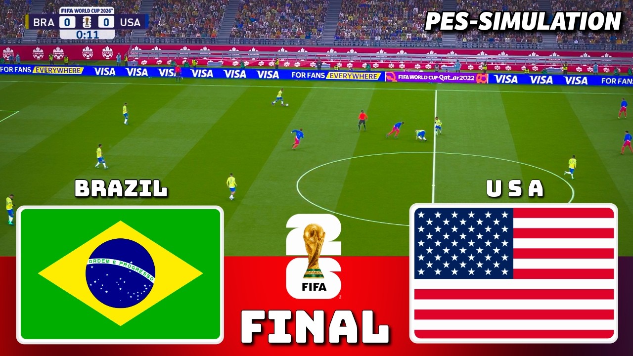 Brazil vs USA | FIFA World Cup 2026 | Final | PES 21 Simulation