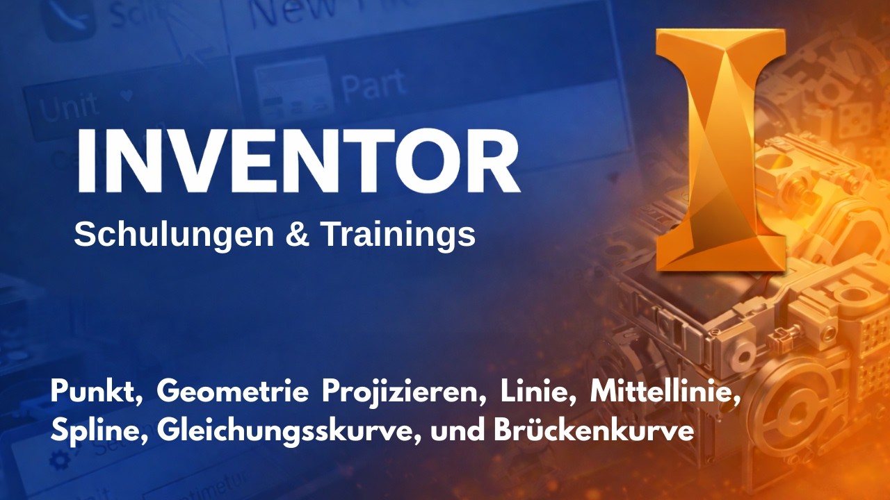 Autodesk Inventor Tutorial – Lektion 3: Punkt, Geometrie Projizieren, Linie, Spline, Gleichungskurve