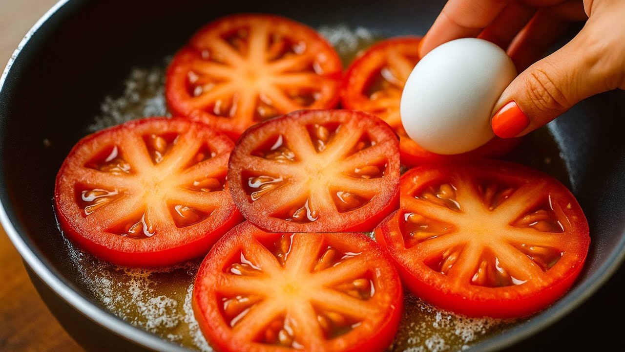 5-минутный завтрак из 2 помидоров и 3 яиц — быстрый и вкусный завтрак