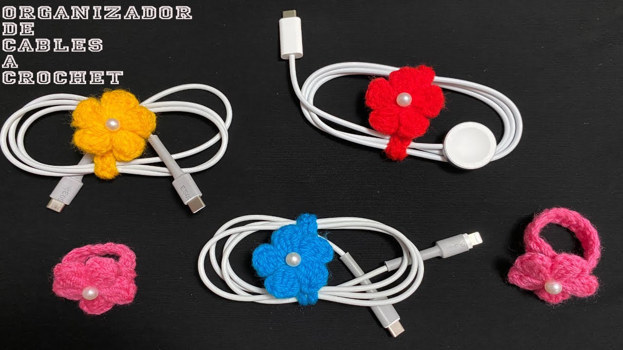 DESCUBRE COMO TEJER ORGANIZADOR DE CABLES A CROCHET