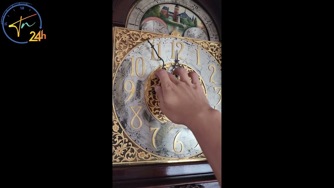 Rare Gothic Seth Thomas Grandfather Clock With 4 Bells