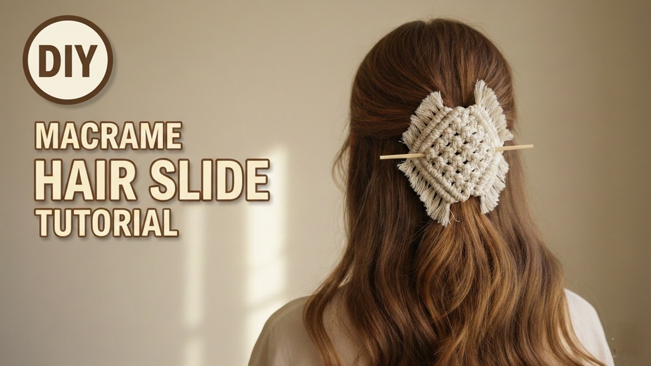DIY Macrame Hair Clip for Beginners | Beautiful Boho Accessory
