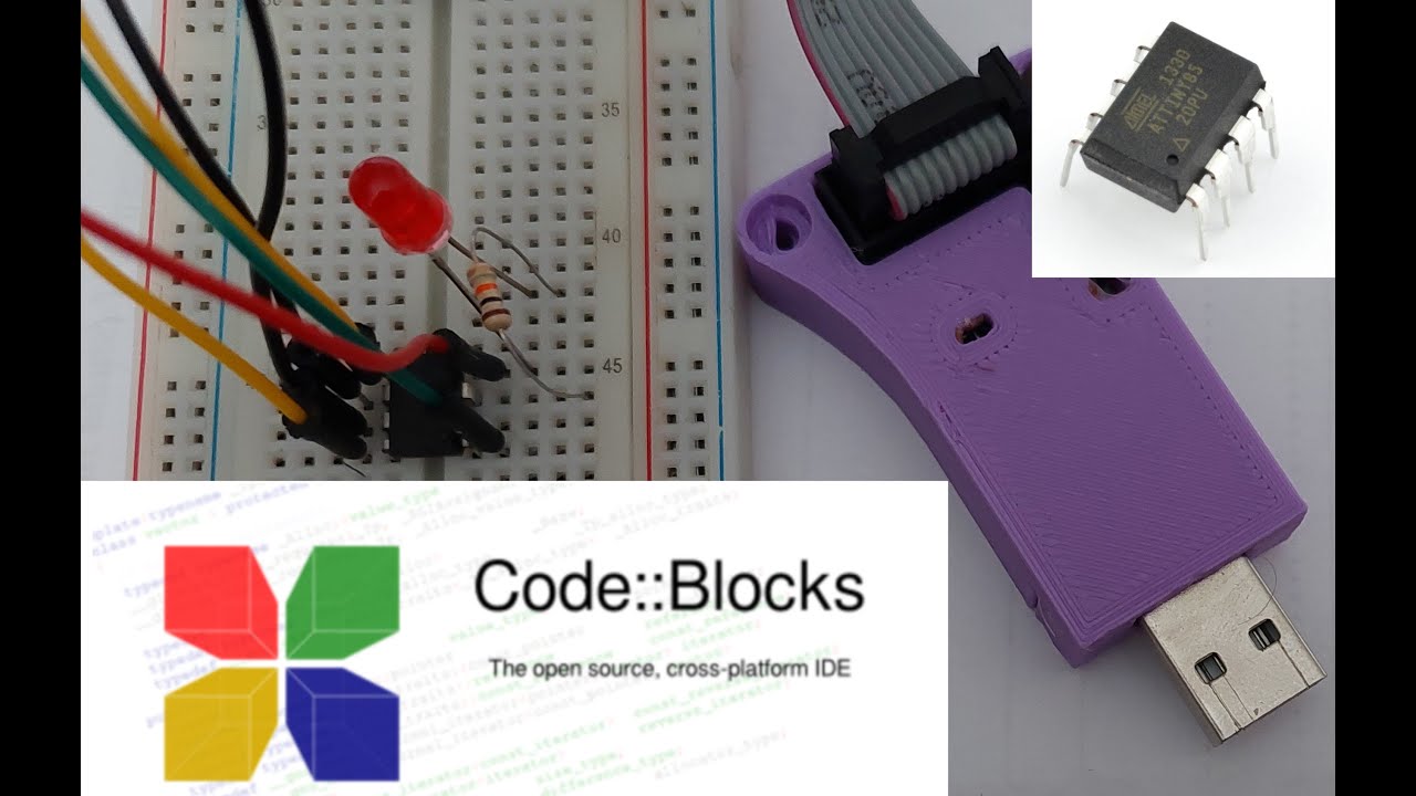 Programowanie mikrokontroler&oacute;w AVR w CodeBlocks podpięcie kompilatora języka C oraz AVRDUDE