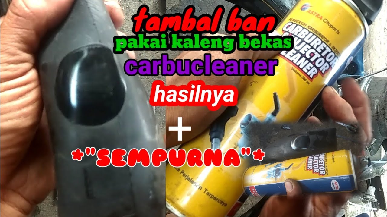 cara tambal ban ll pakai bekas kaleng carbucleaner ll @Andy bersaudara