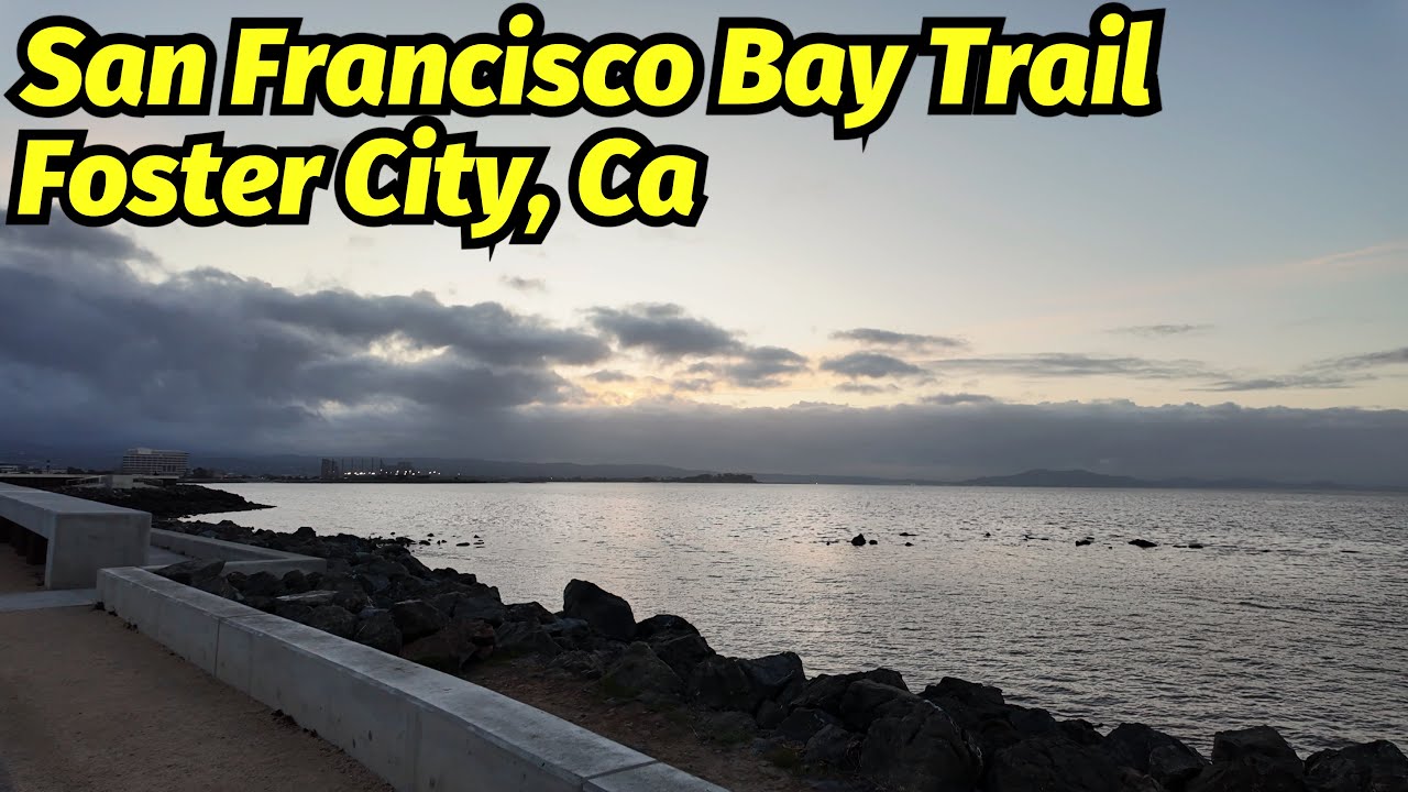 [4K] Walking The San Francisco Bay Trail. Foster City, Ca