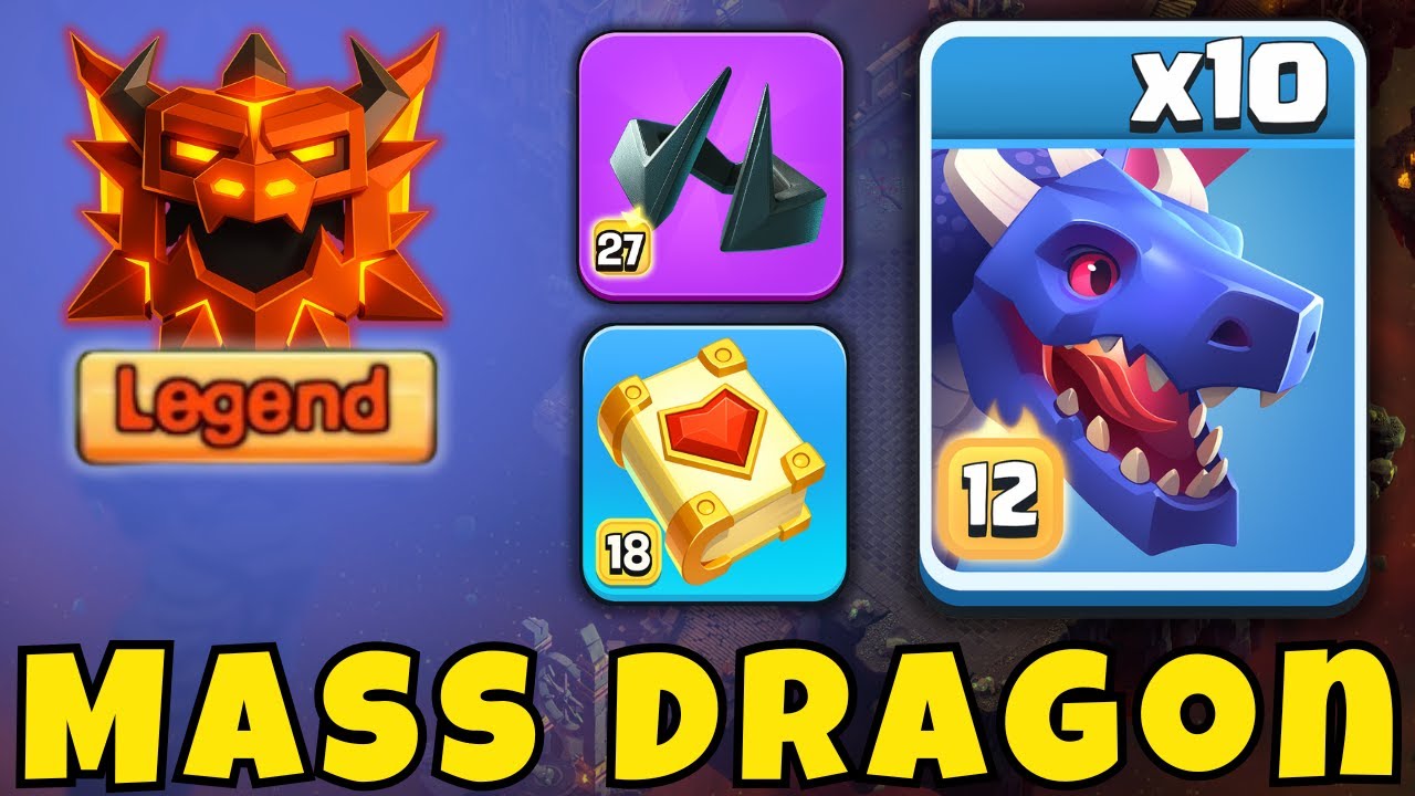 NEW Ranked Mode TH18 DRAGON Attack &ndash; The Most Unstoppable Dragon Strategy After the Update!
