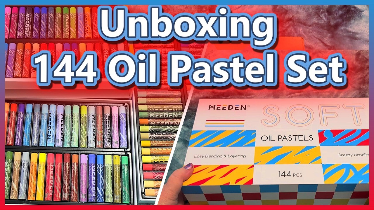 Wow!  So many colors! Unboxing  HUGE Meeden 144 Soft Oil Pastel Set. BEAUTIFUL!