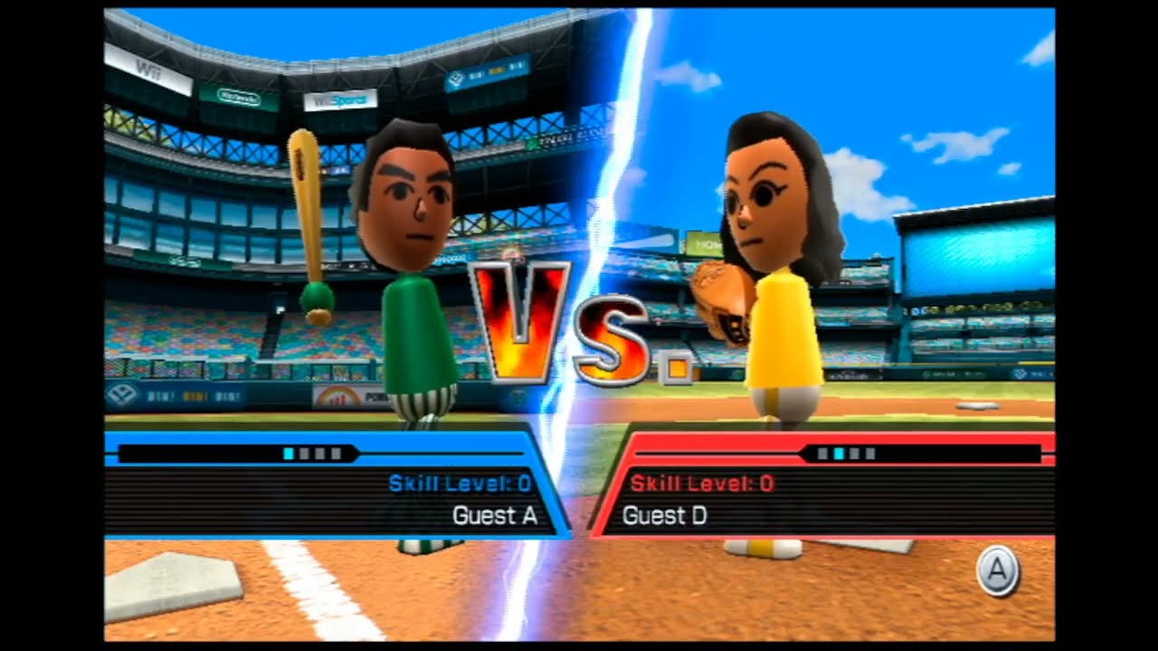 Wii Sports - Baseball - Guest A vs Guest D