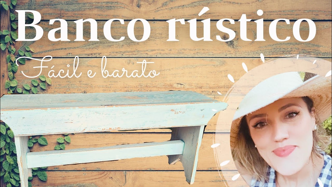Como fazer um charmoso banco de madeira rústico de forma fácil e gastando bem pouquinho/ Diy Farm