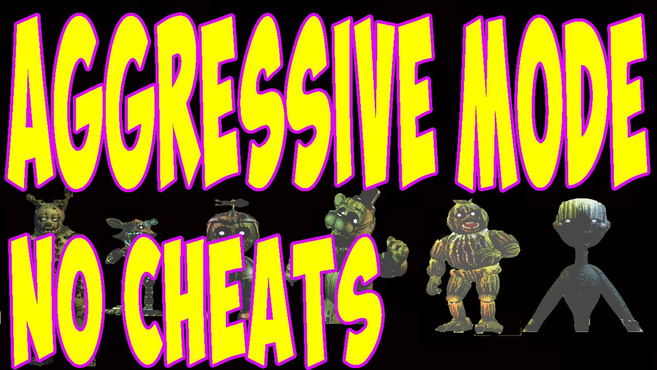 5 Nights at Freddy's 3 - AGGRESSIVE MODE COMPLETE - NO OTHER CHEATS -  FNAF3 Hardest Mode