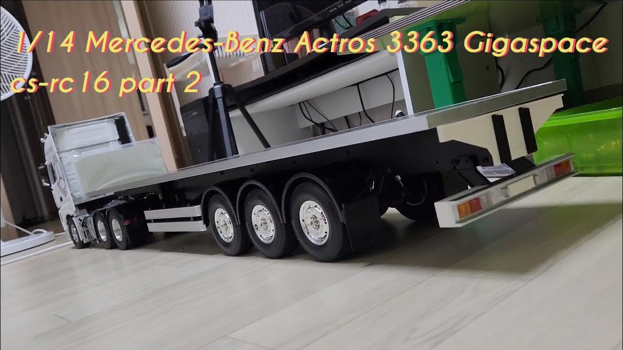 1/14 TAMIYA Mercedes-Benz Actros 3363 Gigaspace CS RC16  Sound & Light Part 2.
