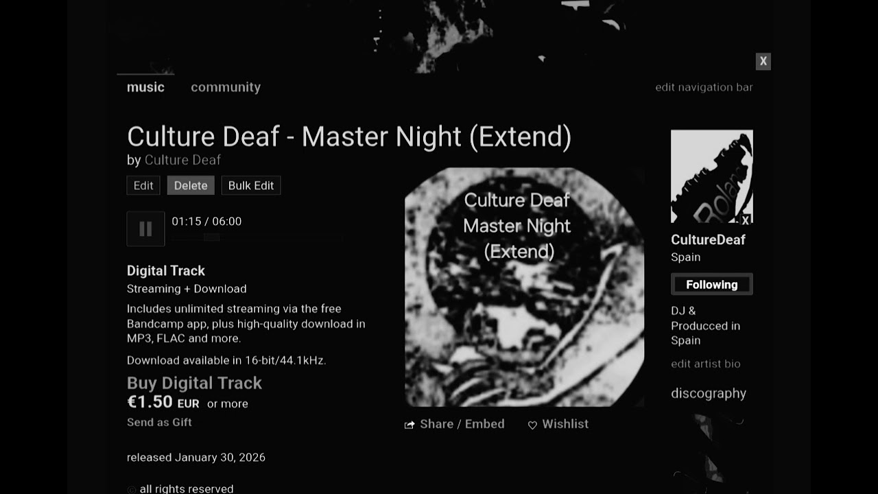 Culture Deaf  - Master Night  (Extend)