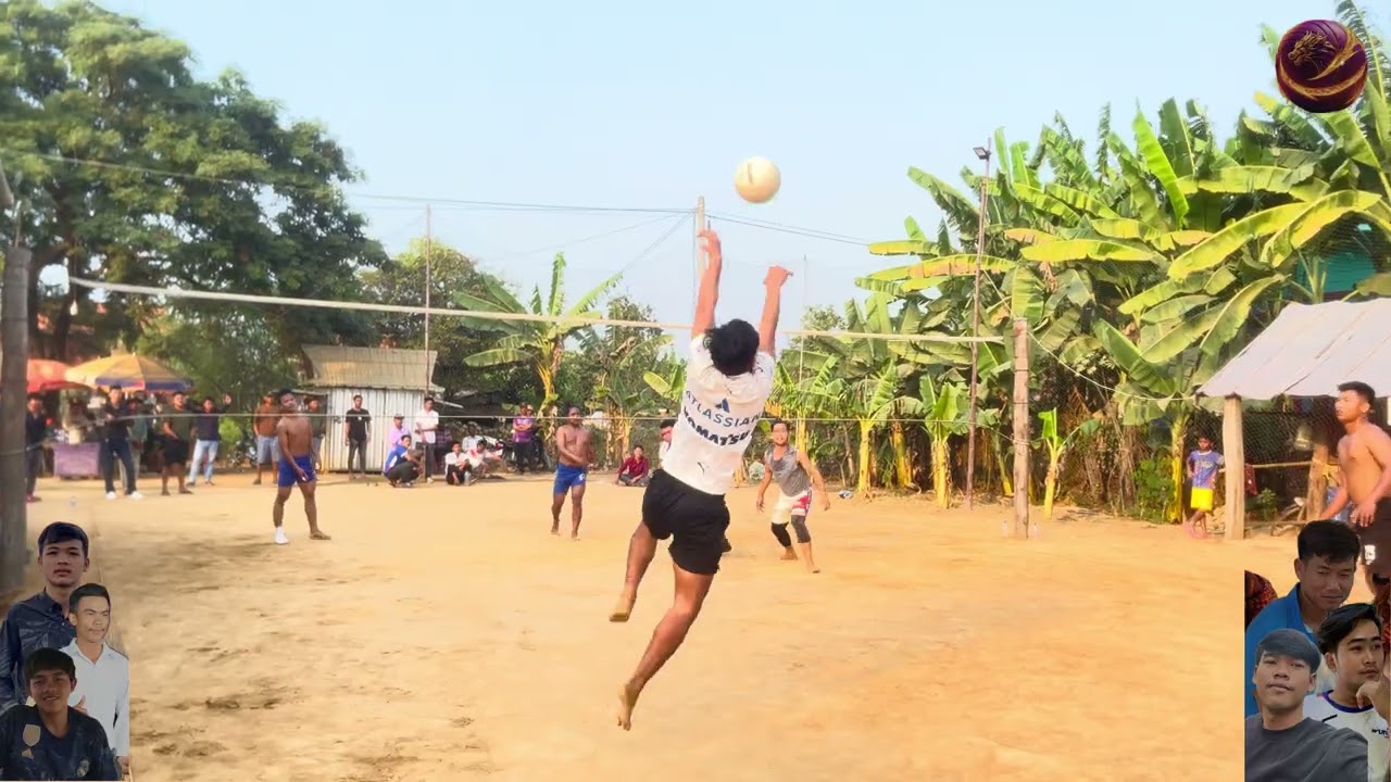 🏐ស្មាត់ខាងរុក្ខគិរីមាន (ម៉ៅ ឌីន និង មុលប៉ះសេ) VS ខាងកាឡោមភ្លុកមាន (ហេង អុល និង ភណ្ឌប៉ះសេ)