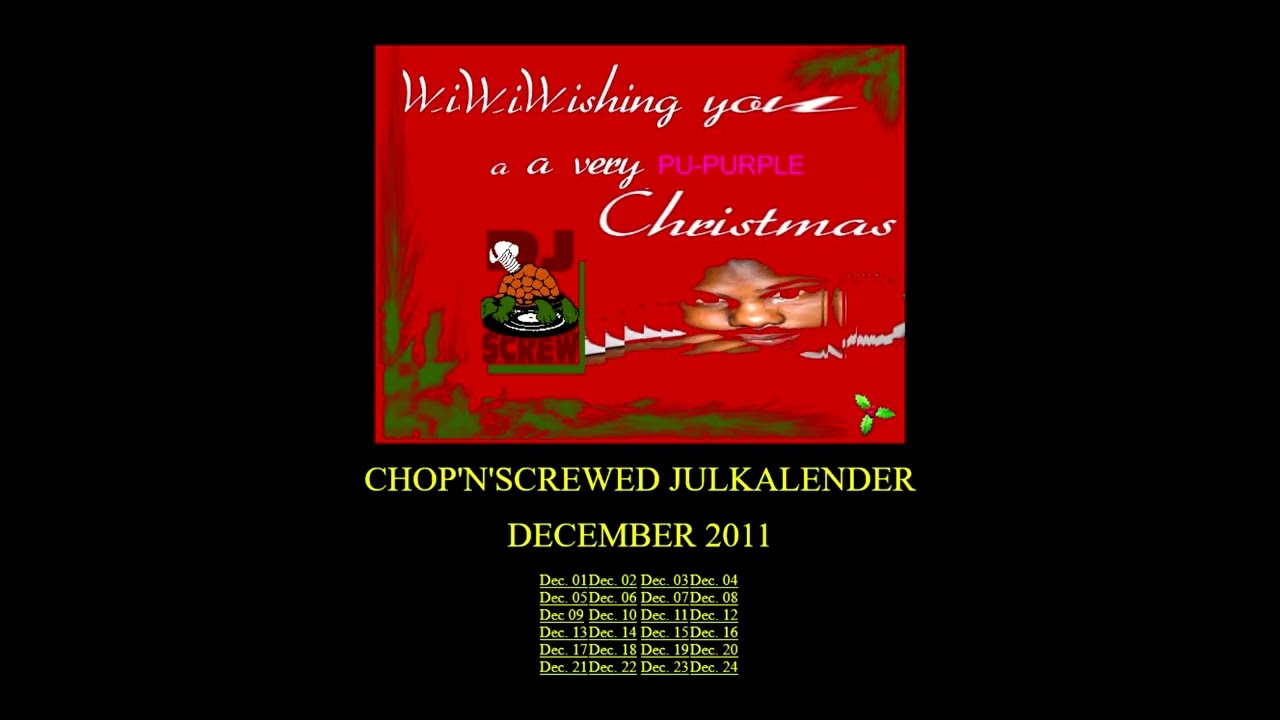 SYGNOK CHOP'N'SCREWED JULKALENDER DECEMBER 2011