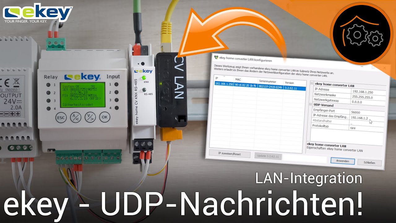 ekey-Tutorial #3: UDP-Events mit LAN-Adapter